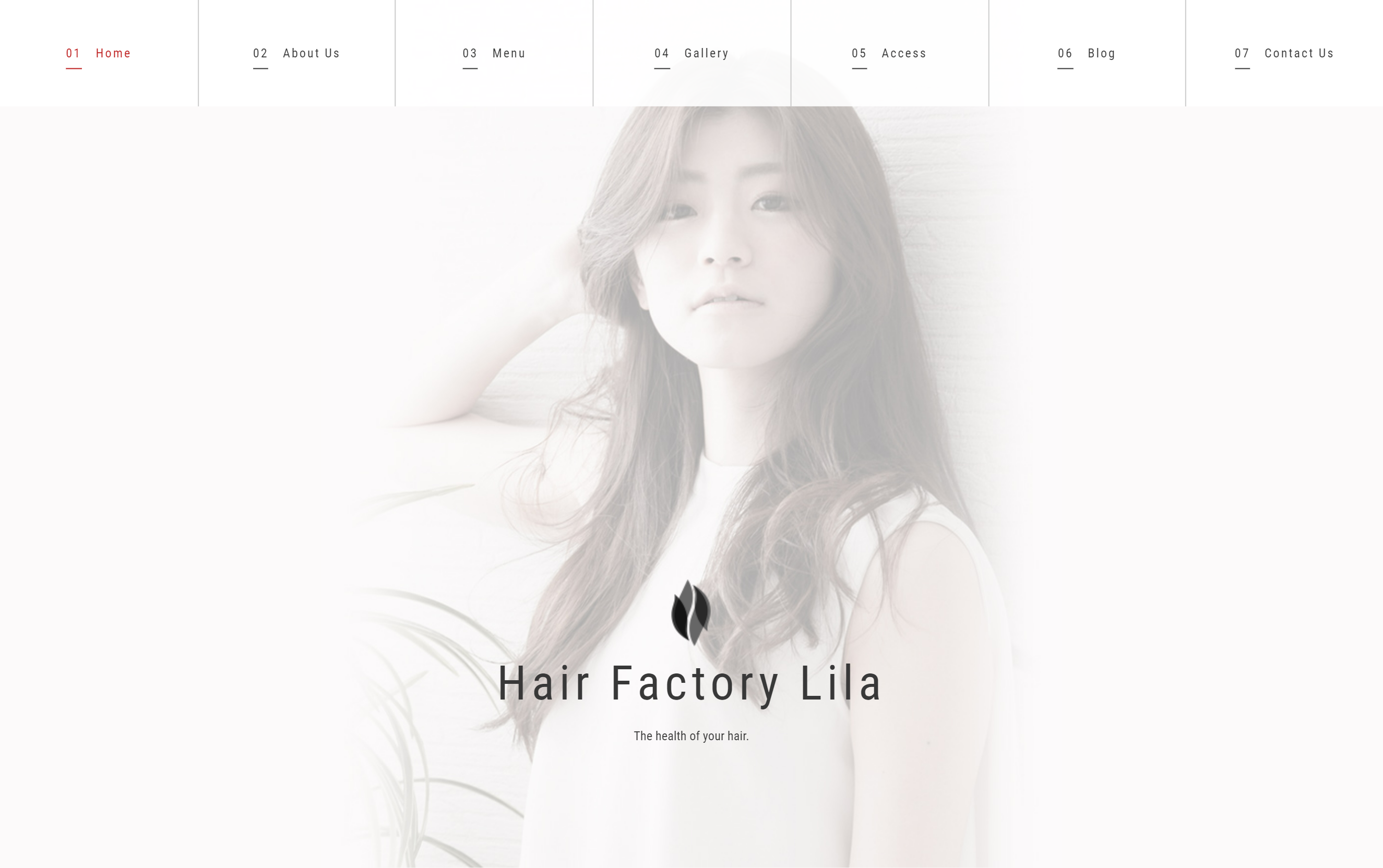 Hair Factory Lilaの公式HPキャプチャ
